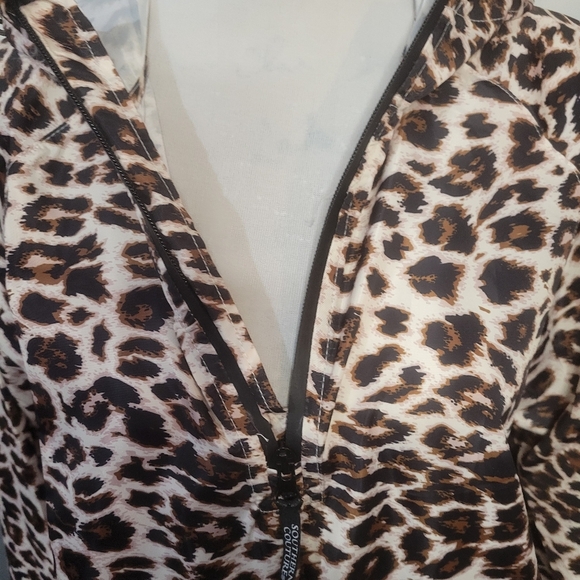 Southern Couture quarter zip wind breaker pullover leopard print size small - Picture 14 of 15